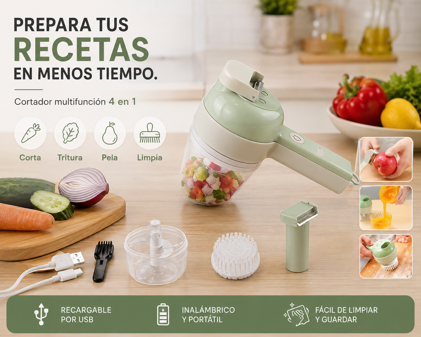 Cortador ChefGo 4 en 1